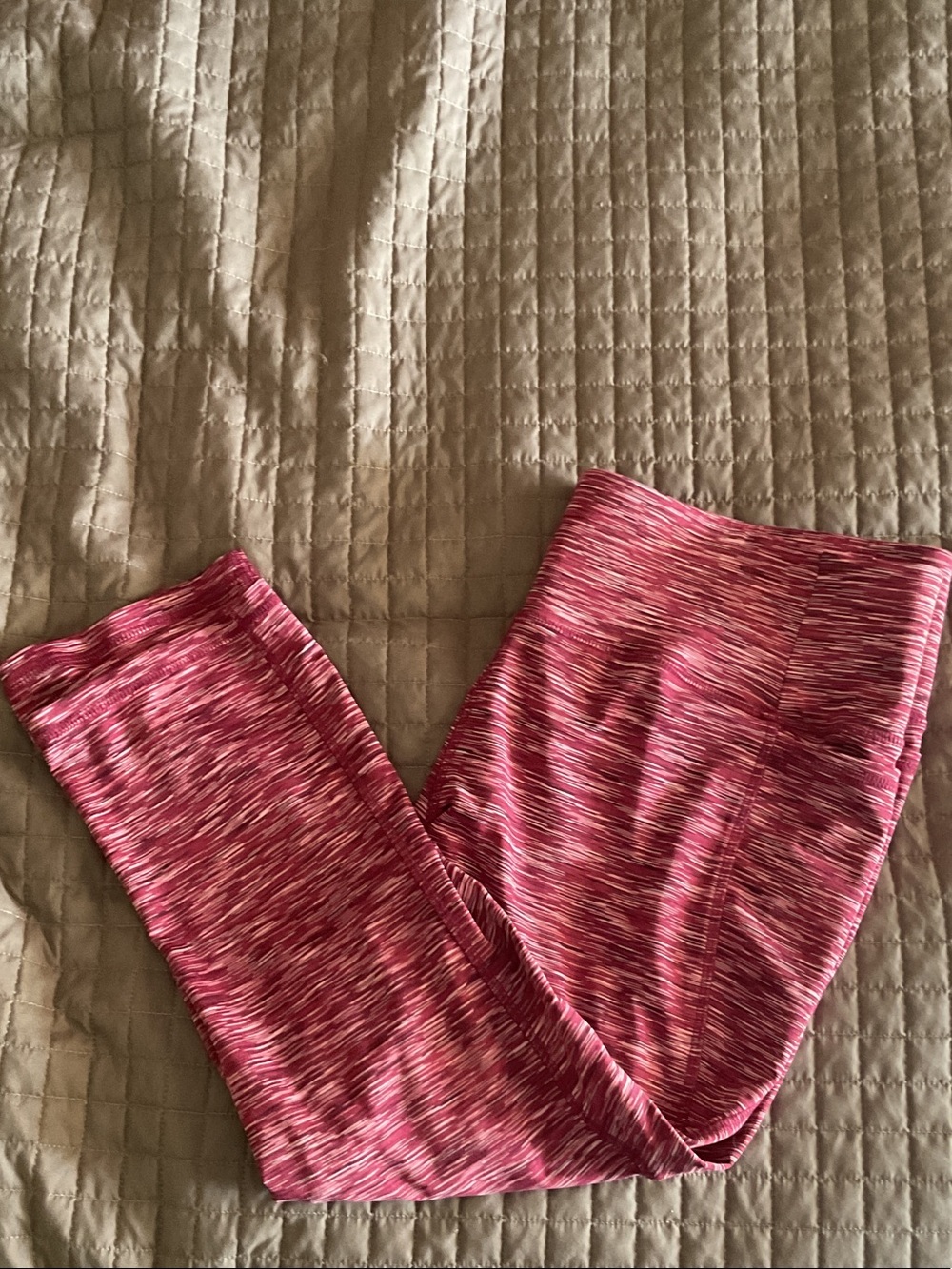 Pink Heathered Active Leggings